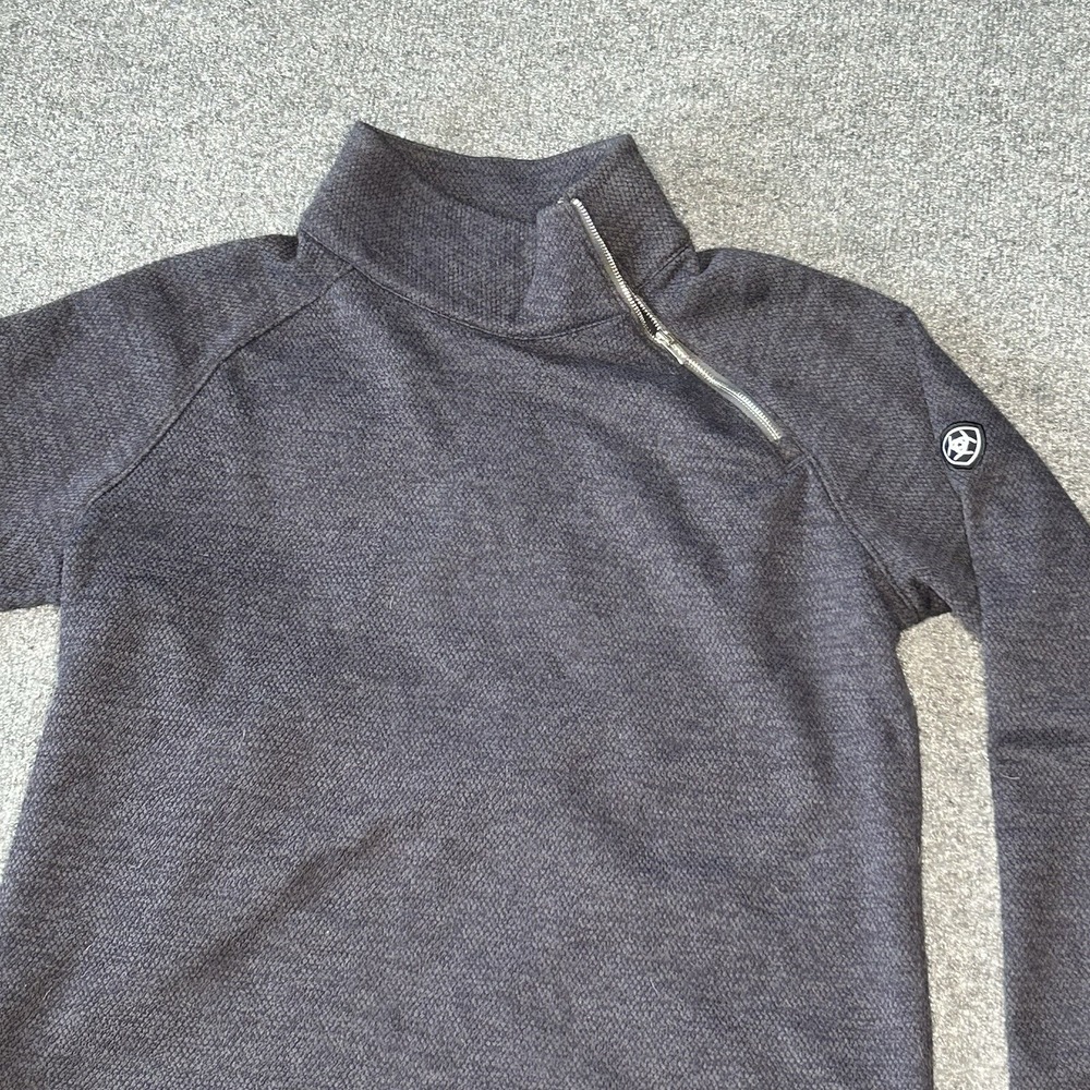Ariat Sweatshirt Womens Large Grey Tek Chandail Periscope Pullover Waffle Knit